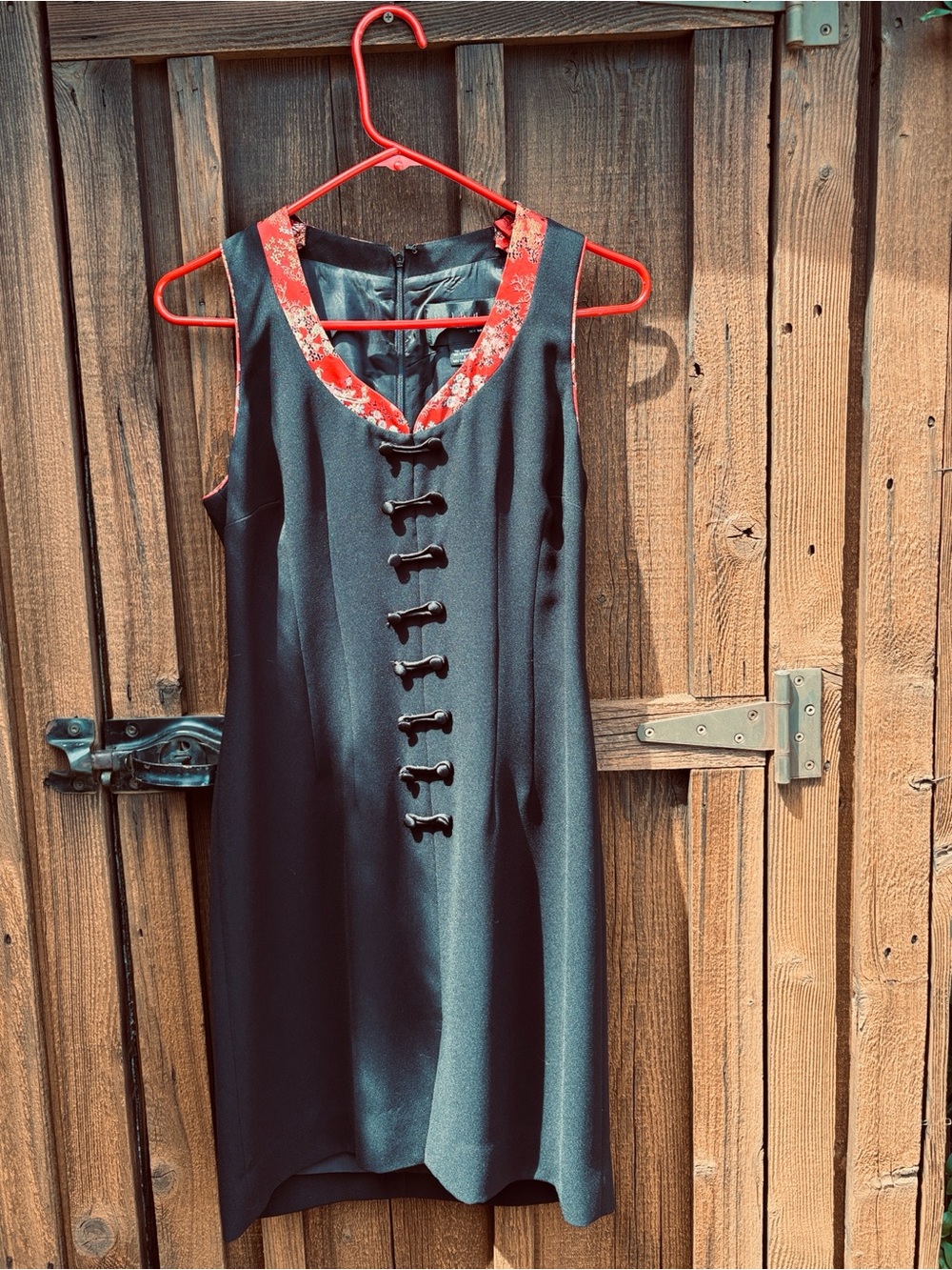 Vintage Nicole Miller Asian Inspired Black Cocktail Dress